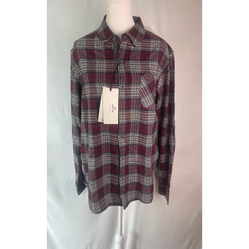 MBX Premium Goods Plaid Slim Fit Button Shirt Shirt Sz M